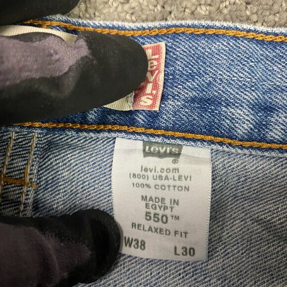 Vintage Y2K Levi's 550 Relaxed Fit Jeans Men's 38 x 30 Blue Cotton - Picture 10 of 15